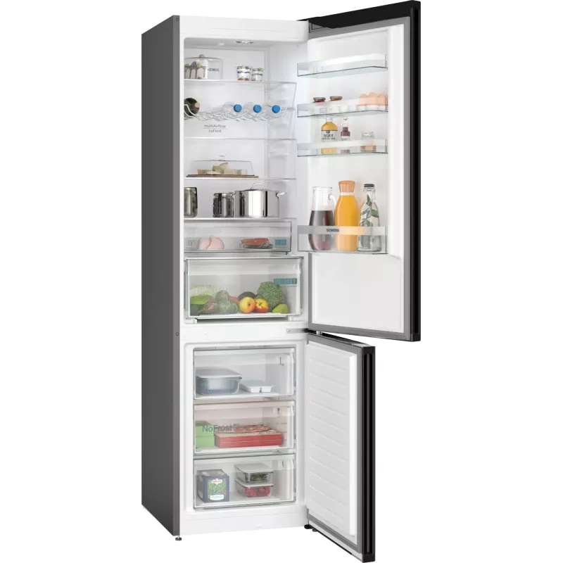 Šaldytuvas su šaldikliu Siemens iQ300 KG39NXXBF, laisvai pastatomas, 363 L, nerūdijančio plieno