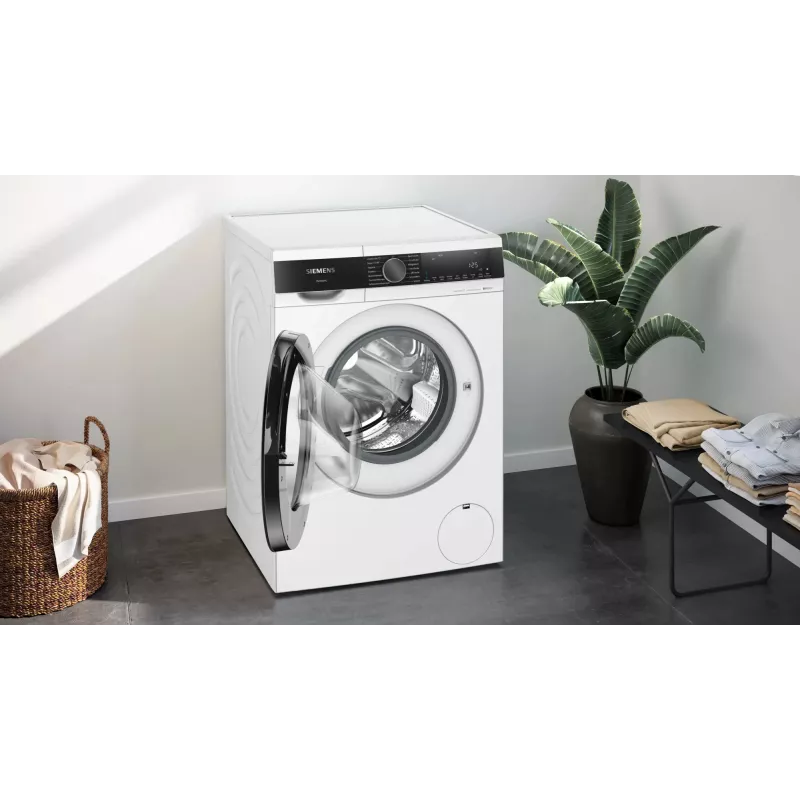 Siemens iQ500 WG44G2Z22 skalbyklė priekinė 9 kg 1351 aps/min Juoda, Balta
