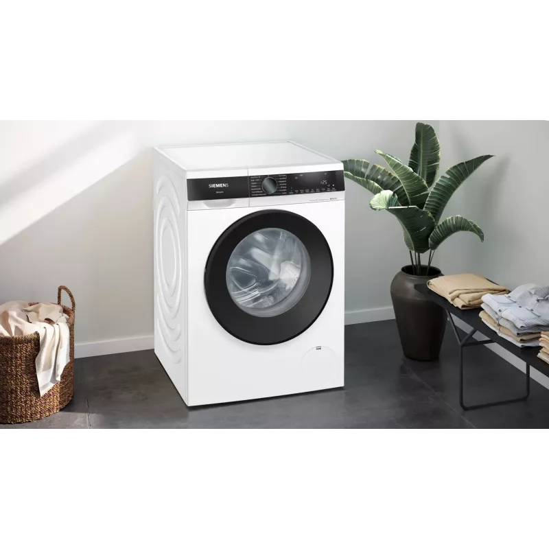 Siemens iQ500 WG44G2Z22 skalbyklė priekinė 9 kg 1351 aps/min Juoda, Balta