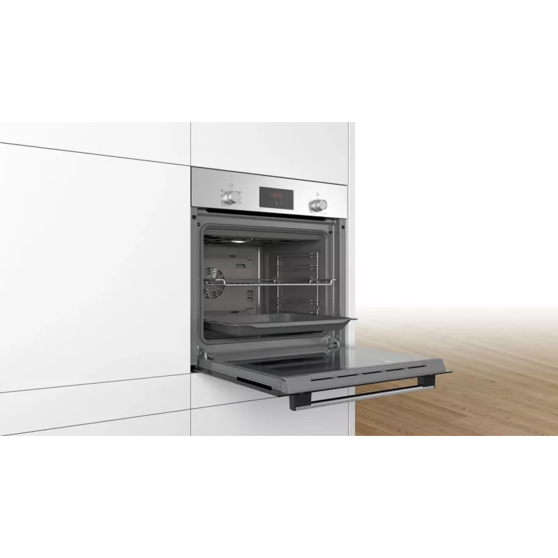 Bosch Serie 2 HBF133BR0 orkaitė 66 L Juoda, Nerūdijantis plienas