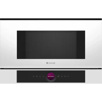 Bosch Serie 8 BFL7221W1 mikrobangų krosnelė, įmontuojama, balta, 21 L, 900 W