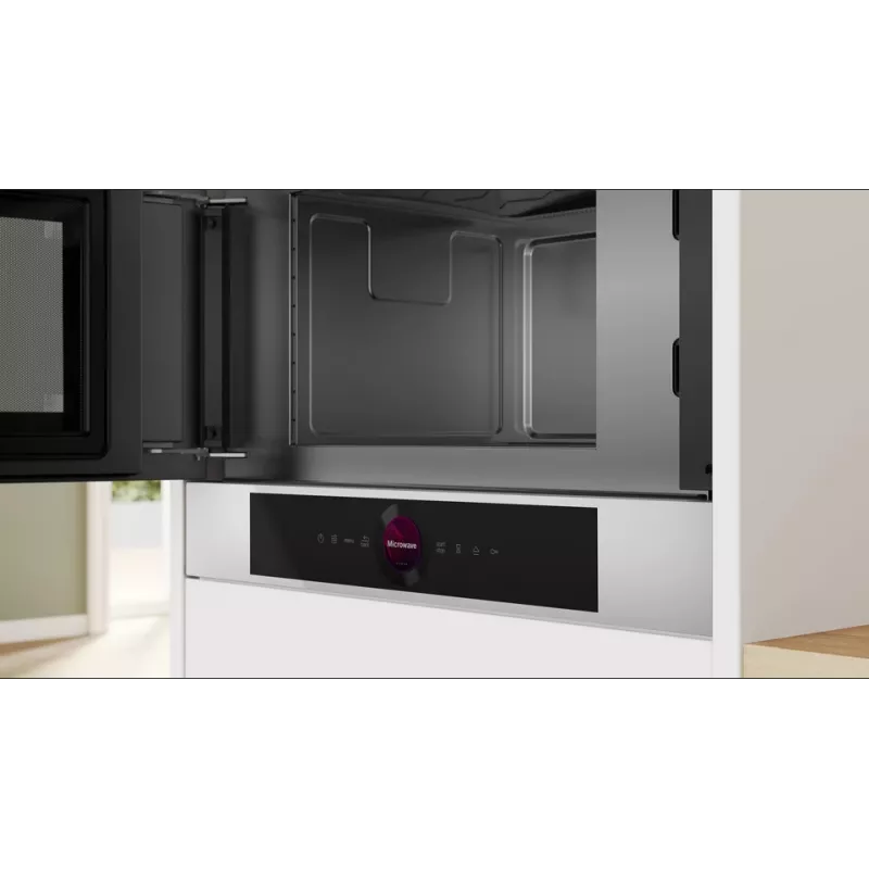 Bosch Serie 8 BFL7221W1 mikrobangų krosnelė, įmontuojama, balta, 21 L, 900 W