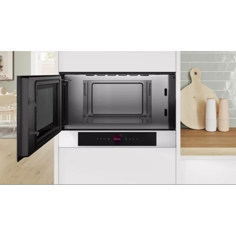 Bosch Serie 8 BFL7221W1 mikrobangų krosnelė, įmontuojama, balta, 21 L, 900 W