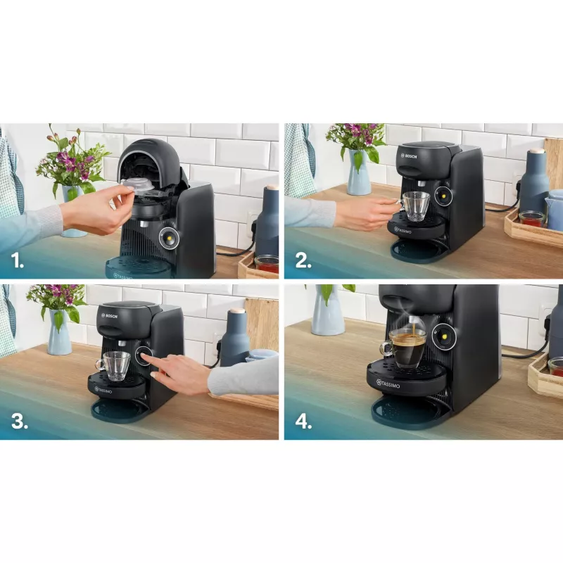 Kavos aparatas Bosch TAS162E kapsulinis, 0,7 L, 1400 W, juodas
