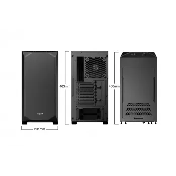 be quiet! Pure Base 500 Window Black korpusas