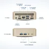 Mini kompiuteris FutureNUC Lux NUC 13i5HL – Intel Core i5-13420H, 16 GB DDR4, 512 GB SSD, Intel Iris Xe, Windows 11 Pro, Auksinis