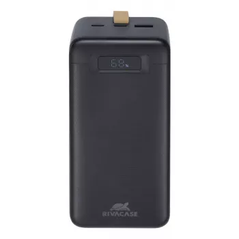Power bank Rivacase VA1084 Li-Pol 40000 mAh, Quick Charge 3.0, 2× USB-C + 1× USB-A, juoda