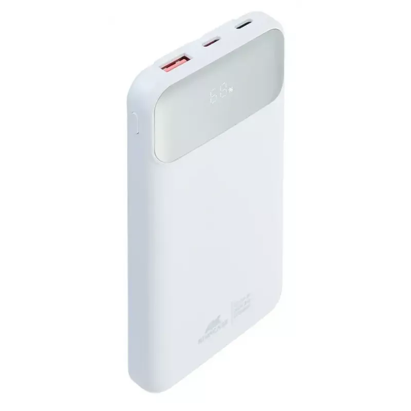 Nešiojamas powerbankas Rivacase VA2211WH — 10000 mAh, PD 3.0, QC 3.0, 1x USB-A + 2x USB-C, 22,5 W išėjimo galia