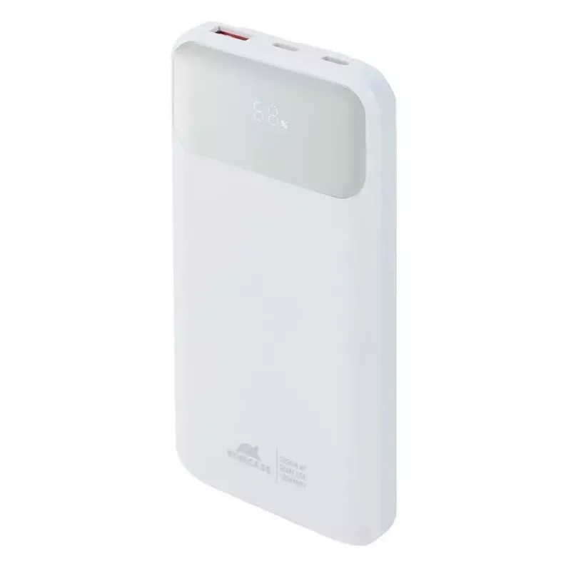 Nešiojamas powerbankas Rivacase VA2211WH — 10000 mAh, PD 3.0, QC 3.0, 1x USB-A + 2x USB-C, 22,5 W išėjimo galia