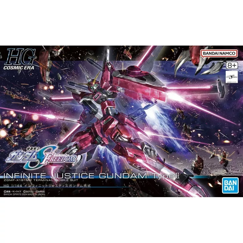 Plastikinis modelis Bandai HGCE 1/144 Infinite Justice Gundam Type II — 1/144 mastelis