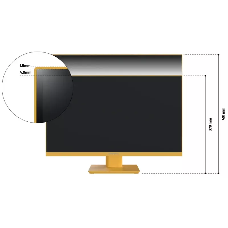 Monitorius JAPANNEXT JN-I238FHD120F-HSP-YE 60,5 cm (23,8 colio) 1920 x 1080 pikselių Full HD LCD Geltonas