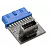 Pertvarkiklis Akasa AK-CBUB51-BK USB 3.0 19-pin į USB 3.1 A mėlynas