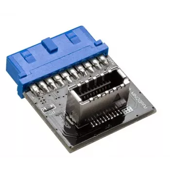 Pertvarkiklis Akasa AK-CBUB51-BK USB 3.0 19-pin į USB 3.1 A mėlynas
