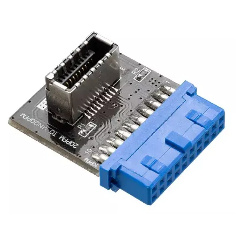 Pertvarkiklis Akasa AK-CBUB51-BK USB 3.0 19-pin į USB 3.1 A mėlynas