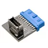 Pertvarkiklis Akasa AK-CBUB51-BK USB 3.0 19-pin į USB 3.1 A mėlynas