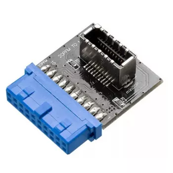 Pertvarkiklis Akasa AK-CBUB51-BK USB 3.0 19-pin į USB 3.1 A mėlynas