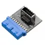 Pertvarkiklis Akasa AK-CBUB51-BK USB 3.0 19-pin į USB 3.1 A mėlynas