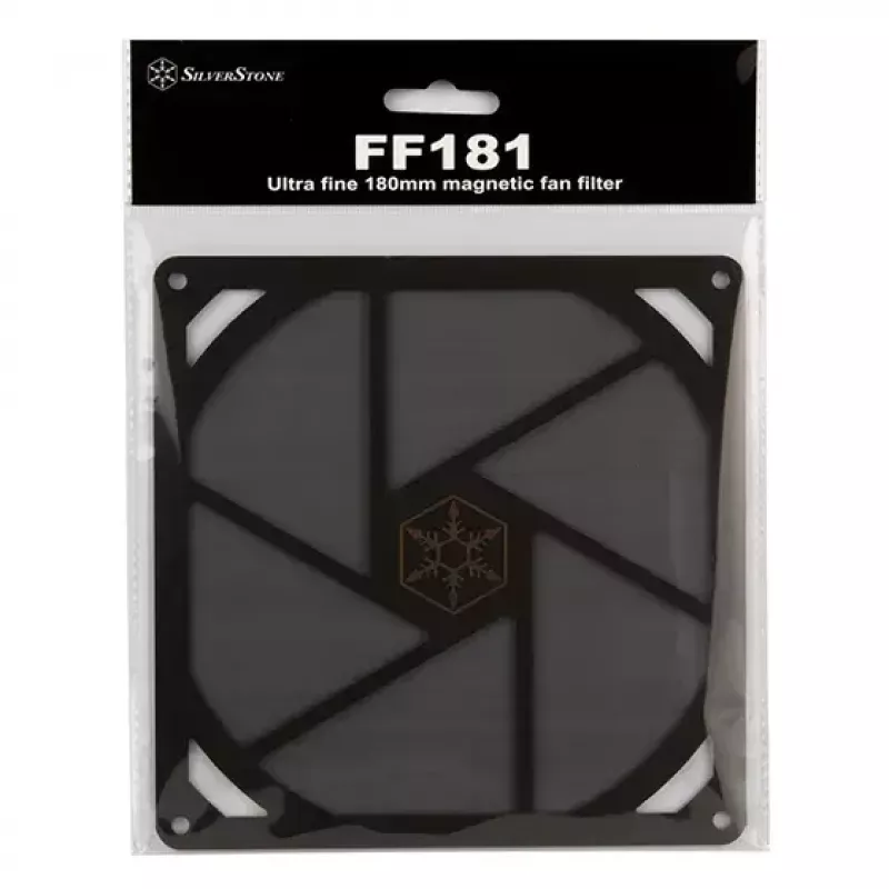 Oro filtro tinklelis Silverstone SST-FF181B nailonas PVC juodas 180mm
