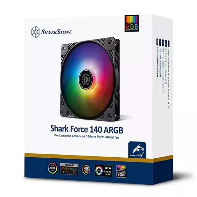 Ventiliatorius Silverstone SST-SF140B-ARGB 14 cm 2200 RPM juodas