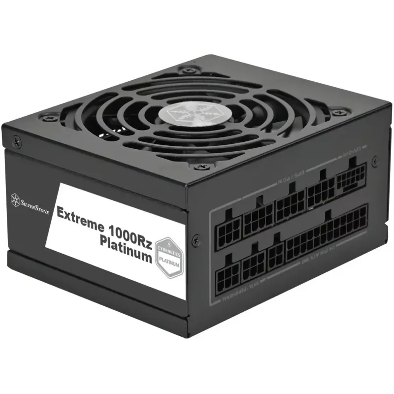 Maitinimo blokas SilverStone Extreme 1000Rz Platinum (juodas, 2x 12-pin aukštos galios GPU, 8x PCIe, kabelių valdymas, 1000 W)