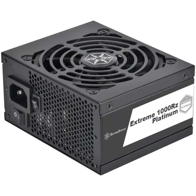 Maitinimo blokas SilverStone Extreme 1000Rz Platinum (juodas, 2x 12-pin aukštos galios GPU, 8x PCIe, kabelių valdymas, 1000 W)