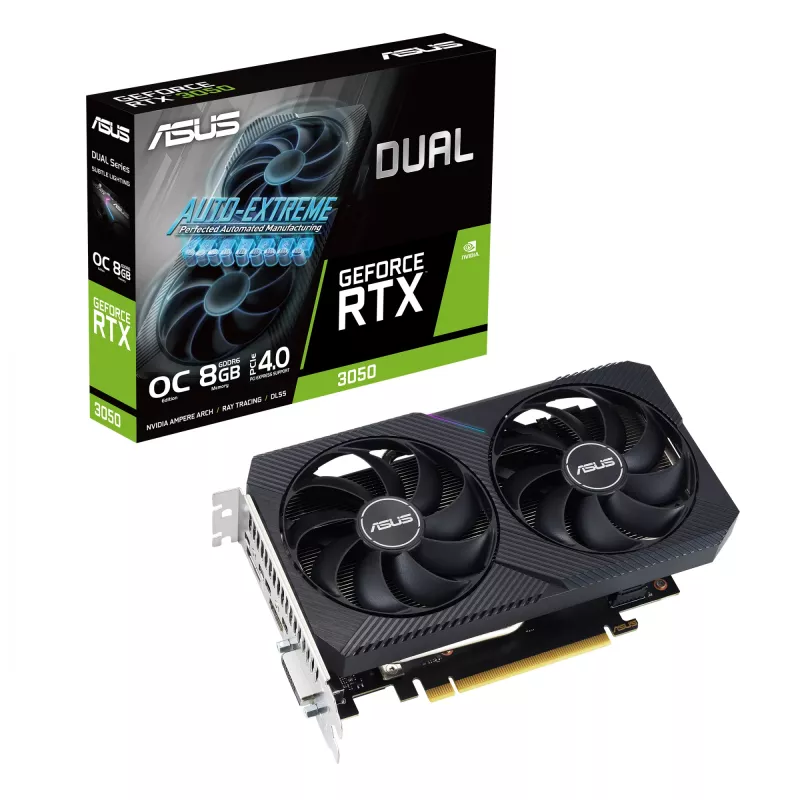 ASUS Dual GeForce RTX 3050 V2 8 GB GDDR6 vaizdo plokštė