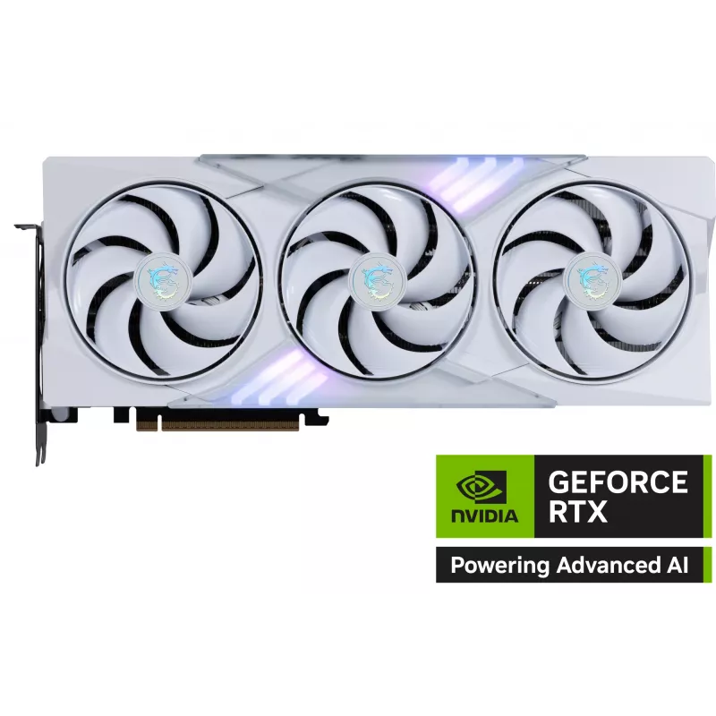 Vaizdo plokštė MSI GeForce RTX 5080 16 GB GDDR7, PCIe 5.0, 256 bit, 3xDP 2.1a + HDMI 2.1b, 360 W, 3 ventiliatoriai, balta