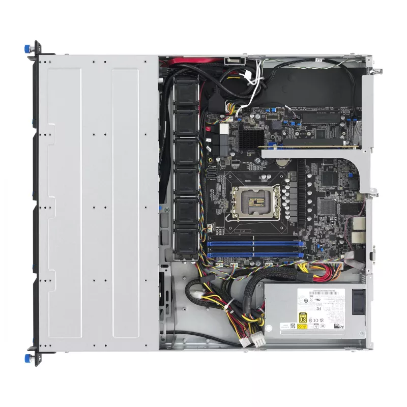 ASUS RS300-E12-PS4 Intel C262 LGA 1700 1U stovo serveris sidabrinis