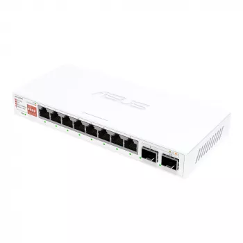 Nevaldomas Ethernet jungiklis ASUS QG-U1080 — 8 × 2.5G RJ-45 prievadai, MAC 16K, baltas, 12V