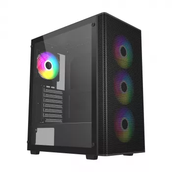 Korpusas FSP M220-BA Midi Tower mATX, ATX juodas ARGB