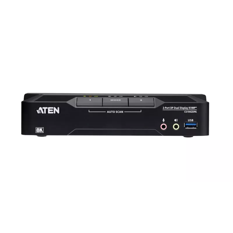 KVM jungiklis ATEN CS1942DPA 2 prievadų USB 3.0 dviejų ekranų DisplayPort 8K 60Hz