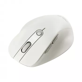 Belaidė dešiniarankė pelė ASUS MD105 MK-W – RF + Bluetooth, 2400 DPI, ratukas, baterija, smėlio spalvos