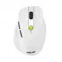 Pelė ASUS MD105 /VT-GN – dešiniarankė, RF belaidė + Bluetooth, 2400 DPI, slinkimo ratukas, maitinama baterijomis, balta/žalia