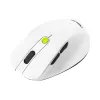 Pelė ASUS MD105 /VT-GN – dešiniarankė, RF belaidė + Bluetooth, 2400 DPI, slinkimo ratukas, maitinama baterijomis, balta/žalia