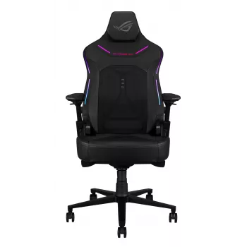 Universali žaidimų kėdė ASUS ROG Courser – paminkštinta sėdynė, maks. svoris 136 kg, sėdynė 670×700 mm, min. aukštis 140 cm, juoda