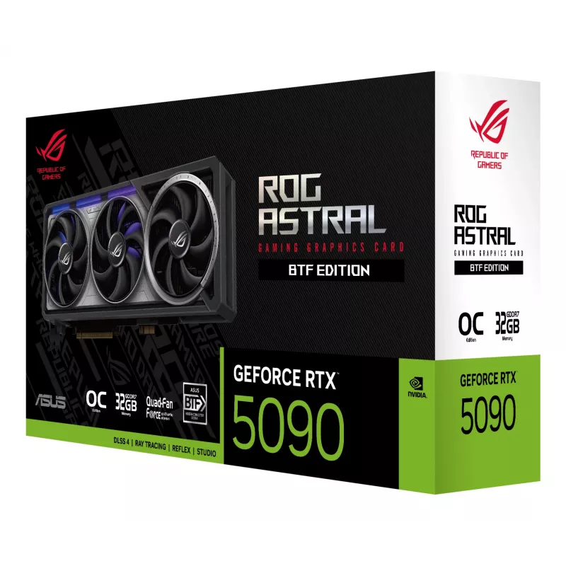 ASUS ROG Astral GeForce RTX 5090 32 GB GDDR7 BTF Gaming vaizdo plokštė