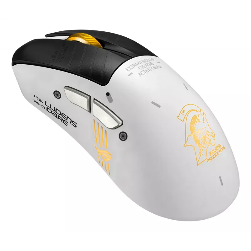 Žaidimų pelė ASUS ROG Keris II Origin-KJP, dešinei rankai, optinė 42 000 DPI, RF belaidė + Bluetooth + USB-A, 6 mygtukai, daugiaspalvė