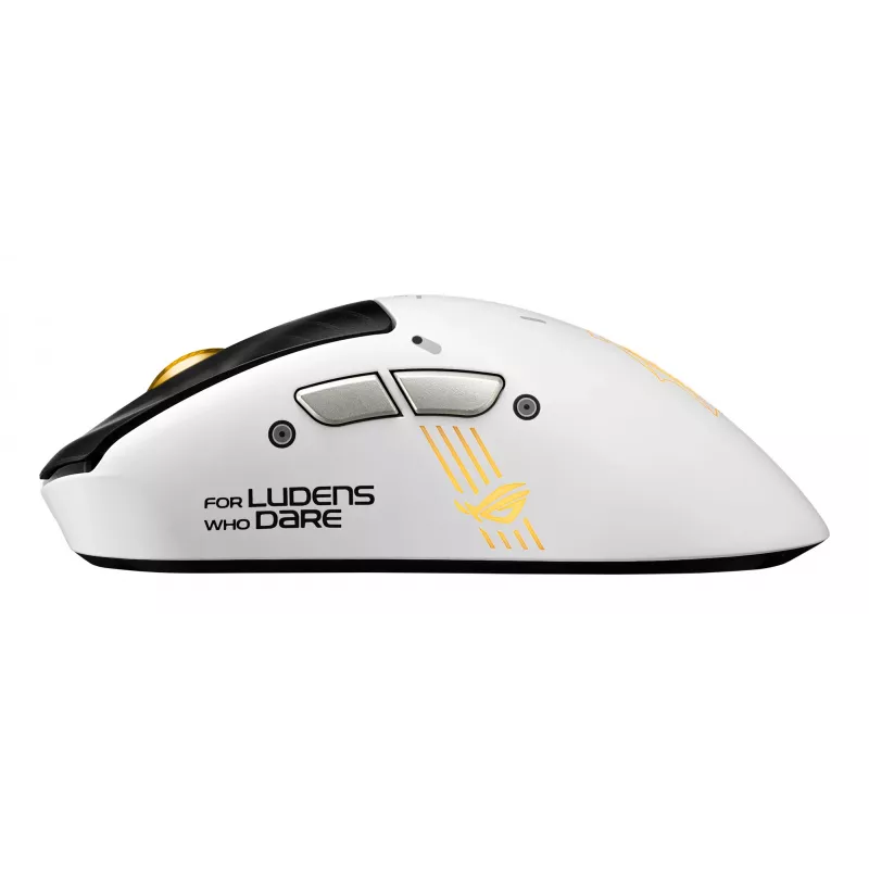 Žaidimų pelė ASUS ROG Keris II Origin-KJP, dešinei rankai, optinė 42 000 DPI, RF belaidė + Bluetooth + USB-A, 6 mygtukai, daugiaspalvė
