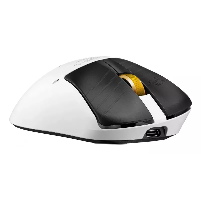 Žaidimų pelė ASUS ROG Keris II Origin-KJP, dešinei rankai, optinė 42 000 DPI, RF belaidė + Bluetooth + USB-A, 6 mygtukai, daugiaspalvė