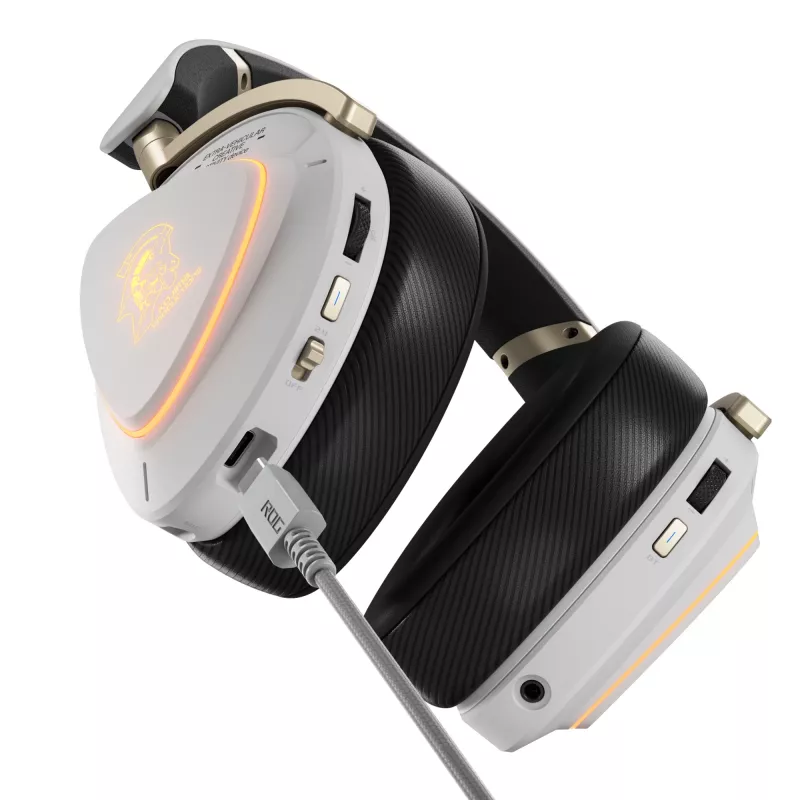 Ausinės ASUS ROG Delta II-KJP — aplink ausį, laidinės ir belaidės (Bluetooth), 20–20000 Hz, 325 g, juodos/baltos