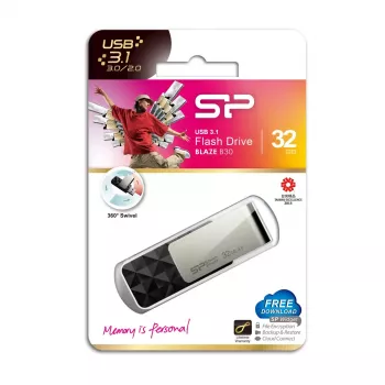 USB atmintukas Silicon Power Blaze B30 32 GB, USB Type-A 3.2 Gen 1, juodas