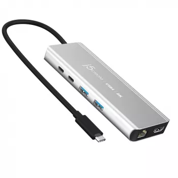 j5create JCD403 USB4 8K kelių prievadų USB-C stotelė su HDMI ir RJ-45