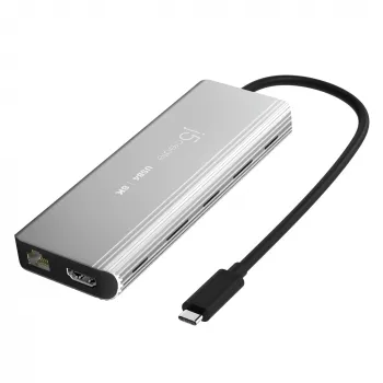 j5create JCD403 USB4 8K kelių prievadų USB-C stotelė su HDMI ir RJ-45