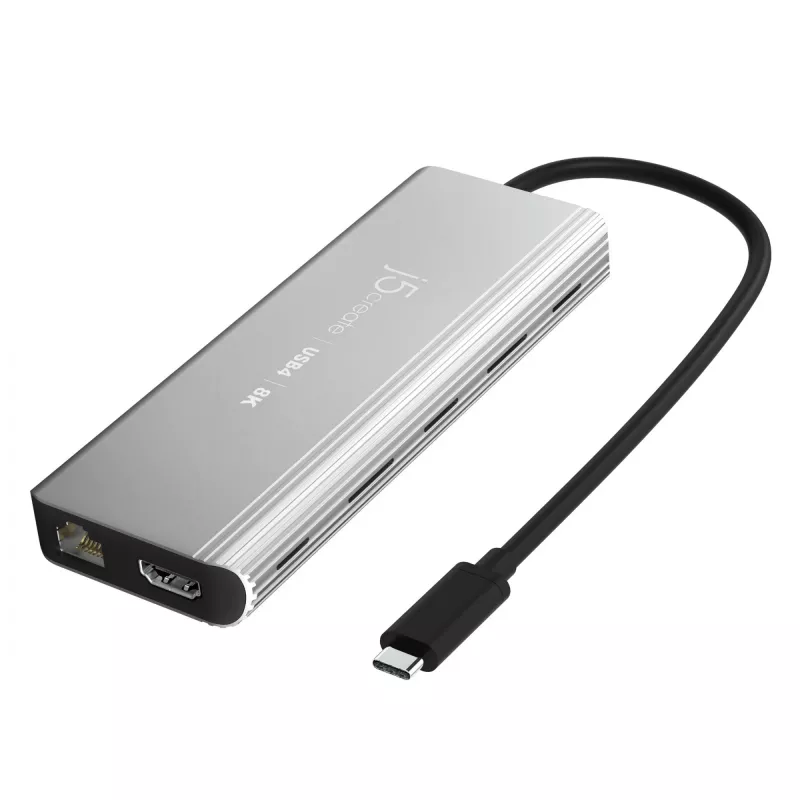 j5create JCD403 USB4 8K kelių prievadų USB-C stotelė su HDMI ir RJ-45