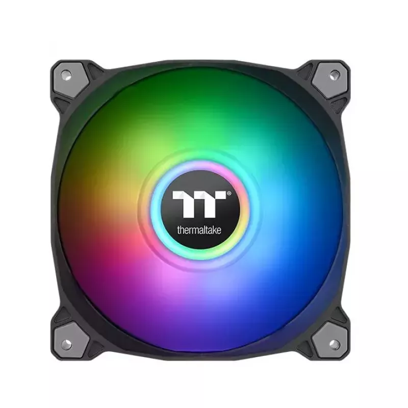 Korpuso ventiliatorius Thermaltake Pure Duo 12, 120 mm, PWM, dvigubas RGB žiedas, juodas