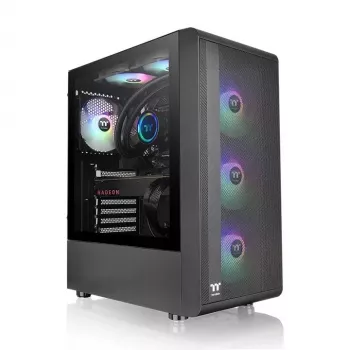 PC korpusas Thermaltake S200 TG ARGB Midi Tower juodas