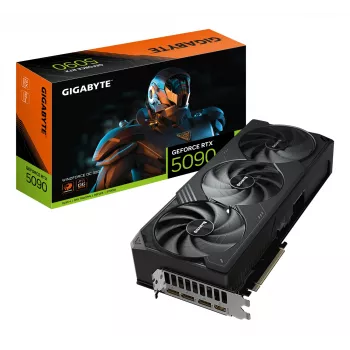 GIGABYTE GeForce RTX 5090 WINDFORCE OC 32G vaizdo plokštė - 32 GB GDDR7, 512 bit, PCI-E 5.0, 2467 MHz, 3x DP 2.1a, 1x HDMI 2.1b, NVIDIA DLSS 4, GV-N5090WF3OC-32GD