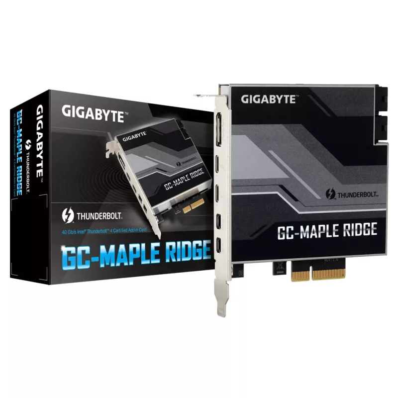 GIGABYTE GC-MAPLE RIDGE – išplėtimo kortelė su Thunderbolt 4, DisplayPort, Mini DisplayPort ir USB 3.2 Gen 2
