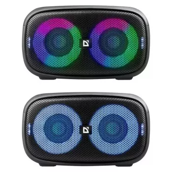 Defender Q5 Stereo belaidis Bluetooth garsiakalbis, 20W, LED apšvietimas, FM radijas, TWS