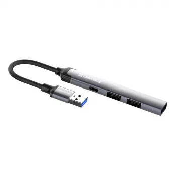Dokavimo stotelė ColorWay CW-HUB05, 4-in-1 USB-C centras su HDMI ir Ethernet